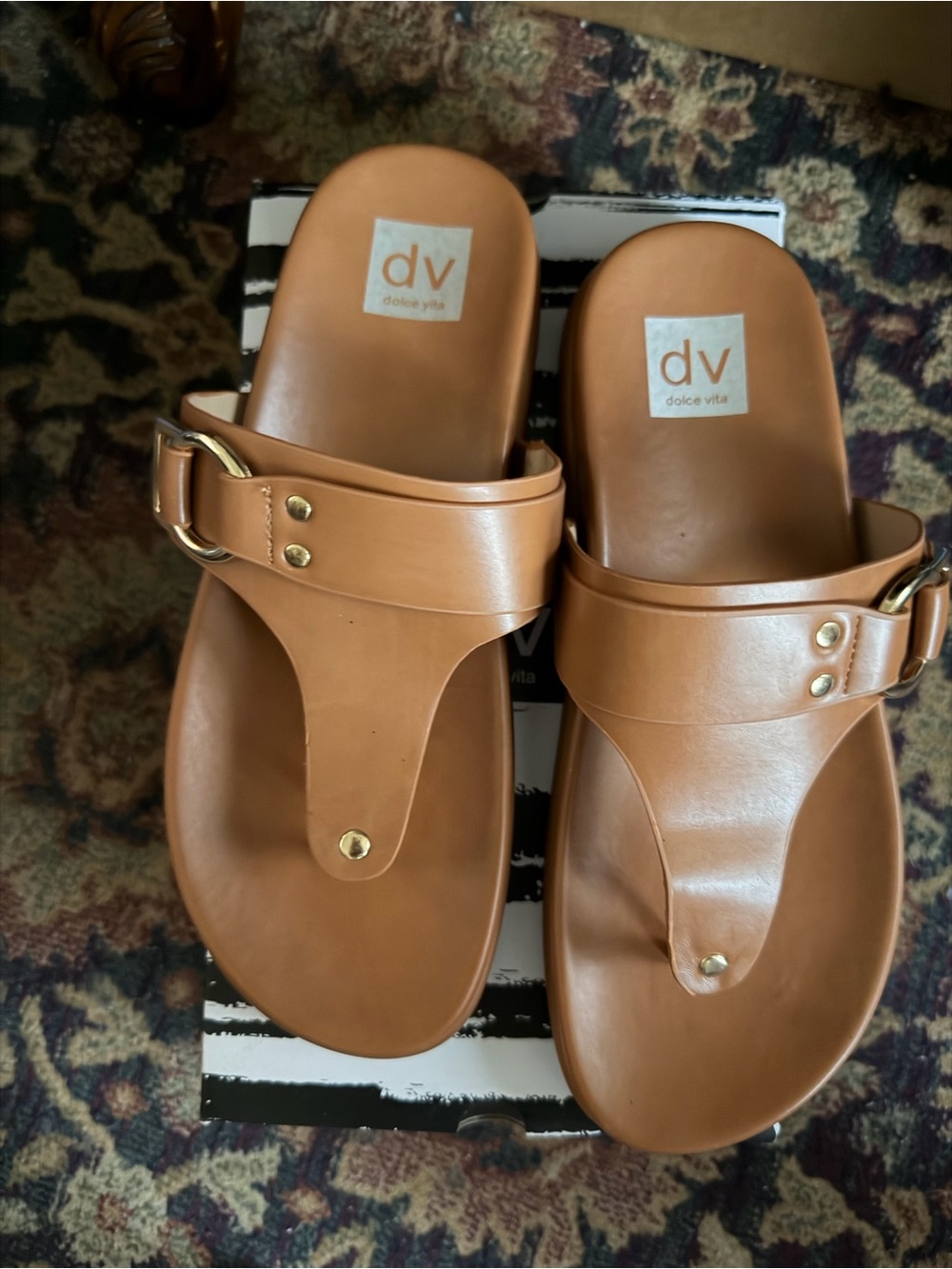 Dolce Vita Women's Tan Slide Sandals